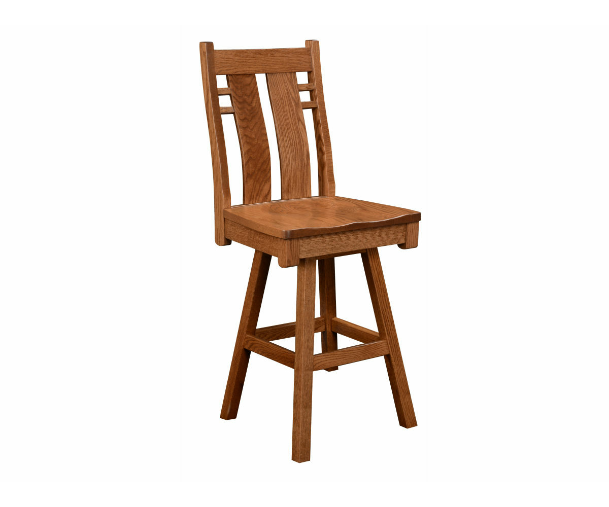 Bungalow 30" Swivel Bar Stool Kings Amish Furniture