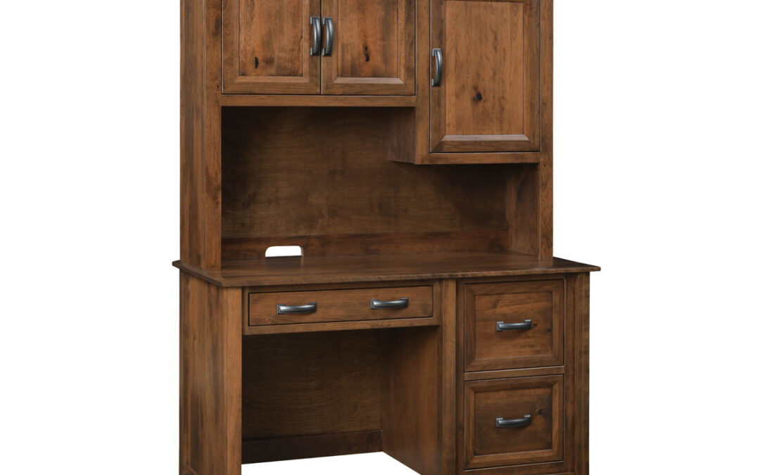 Ventura Single Pedestal Desk With Hutch