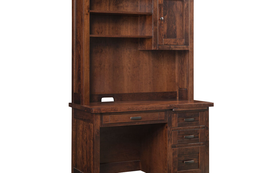 Sante Fe Single Pedestal Desk With Hutch