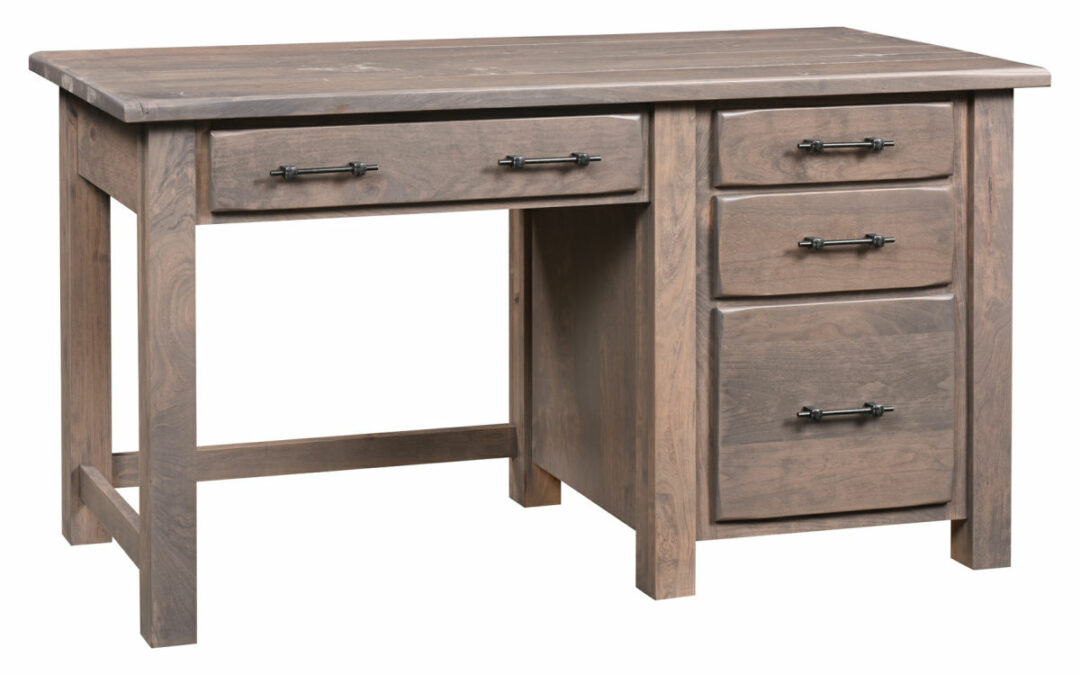Barn Floor Single Pedestal Desk