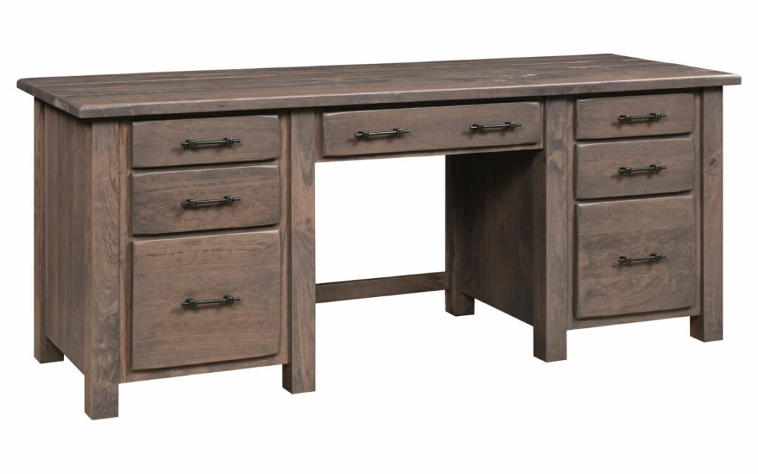 Barn Floor Double Pedestal Desk