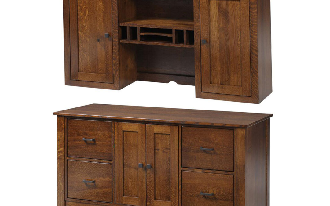 Clark Mission Modular 60″ Credenza With Hutch