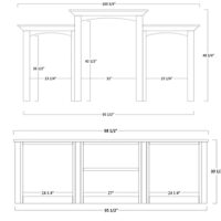 Buckingham 98" Base and Three Piece Hutch - Image 2