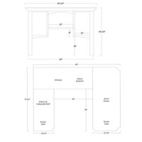 Buckingham U-Shape Desk and Hutch - Image 4