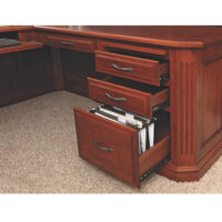 Buckingham U-Shape Desk and Hutch - Image 3