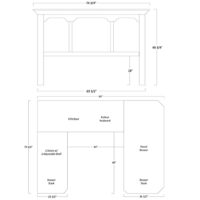 Jefferson U-Shape Desk & Hutch - Image 3