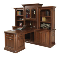 Lexington Partner Desk and 3 Piece Hutch