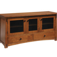 Olde Shaker 60" TV Stand With Glass Doors