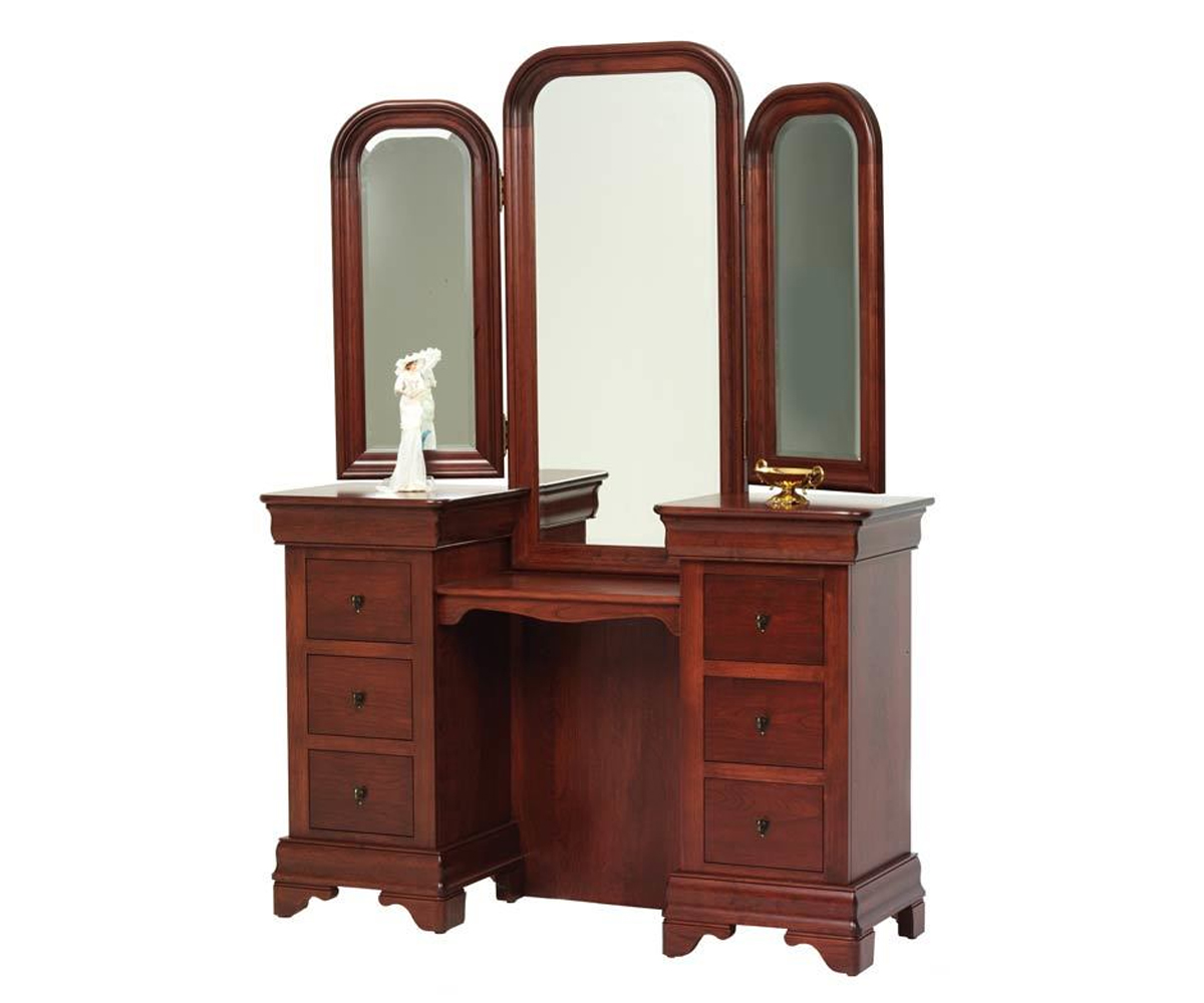 Louis Phillipe Vanity and Dressing Bench
