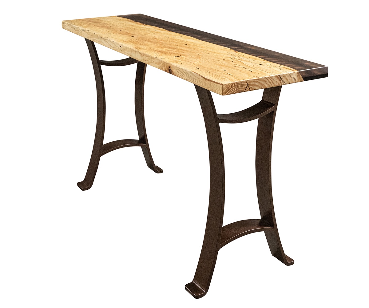 Brown Swirl Sofa Table - Image 3