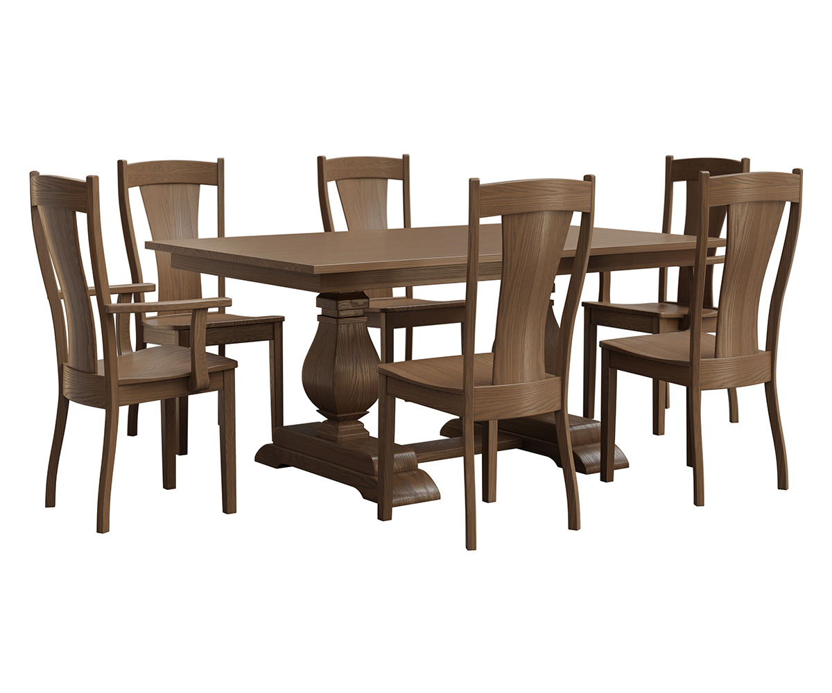 Oliver Double Pedestal Table - Image 3